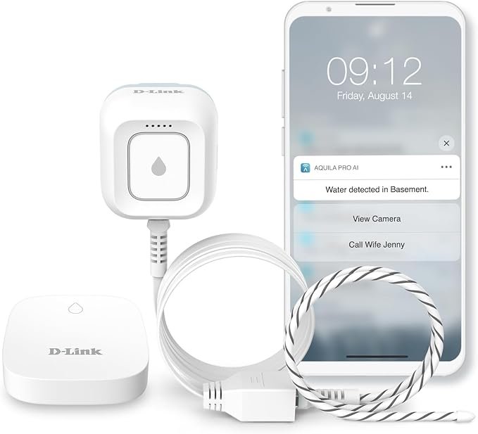 D-Link Next-Gen WiFi Water Leak Detector Starter Kit
