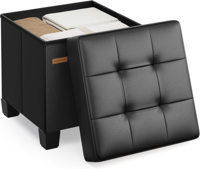 SONGMICS Storage Ottoman, Cube Ottoman with Legs