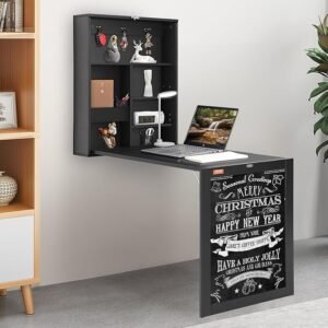 Wall Mounted Fold Out Desk with Chalkboard