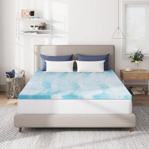Gel Memory Foam Mattress Topper Full – Cooling Bed Pad