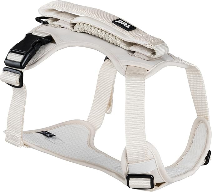 Smart TUG Grab Dog Harness – Powerful No-Pull Control with Built-In Magnetic Leash 7 TUG Grab Dog Harness | Integrated Traffic Leash Magnetically Attached for Quick Control (Large/Cream)