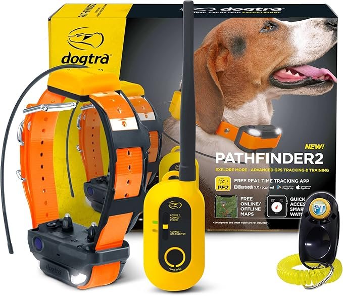 Dogtra Pathfinder 2 - Hunting Ecollar GPS Dog Training Collar with Remote, 9 Mile Range, Tracking & Containment for Medium & Large Dog Breeds